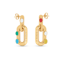 18K Louis Vuitton x YK LV Edge Painted Dots Earrings