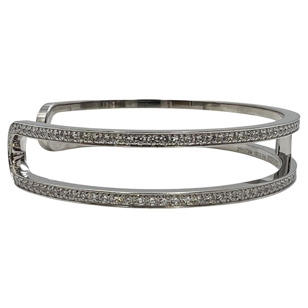 18K Ever Chain D¡¯ancre Cuff Diamond Hermes Bracelet