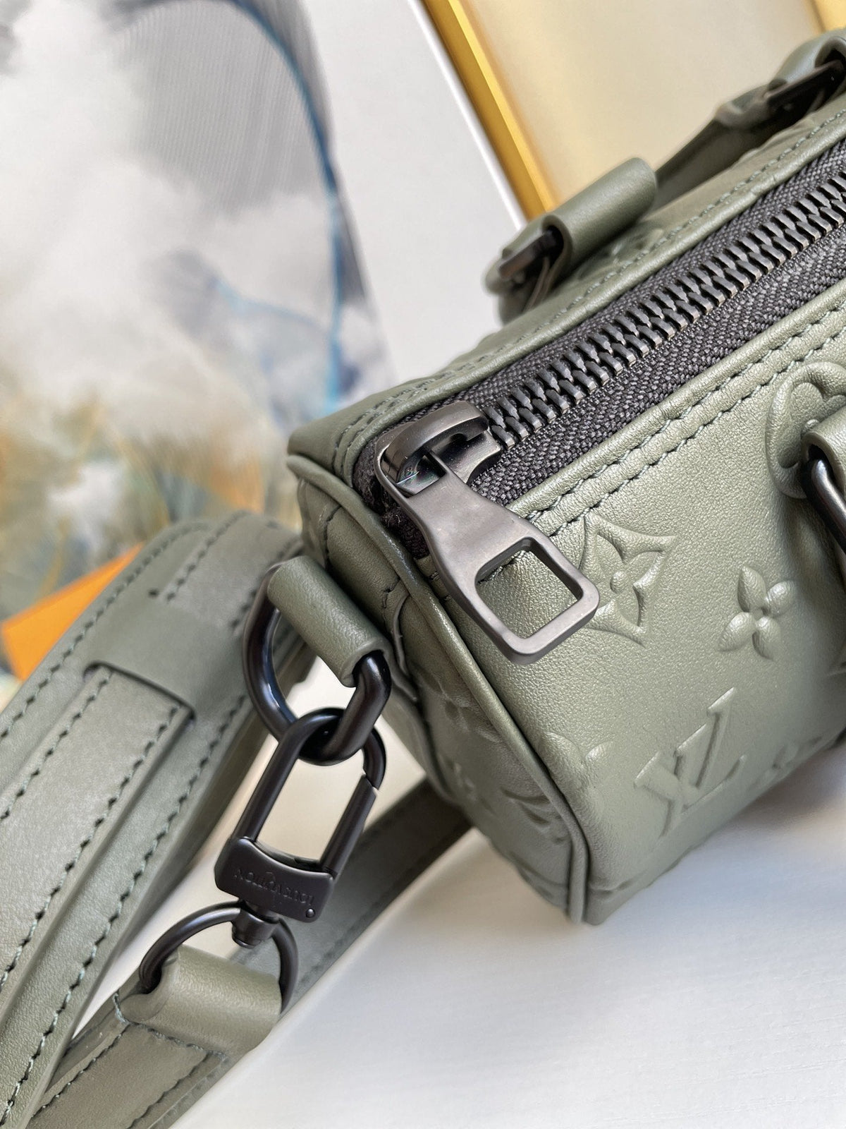 LOUIS VUITTON KEEPALL XS 21CM KHAKI MONOGRAM SEAL