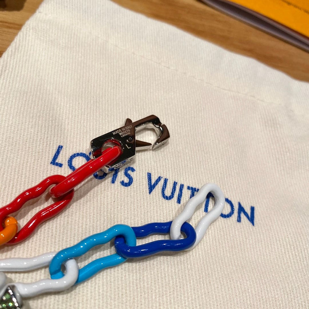 18K Louis Vuitton Rainbow Ceramic Chain Bracelet