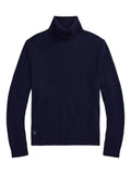 RALPH LAUREN Wool-Cotton Roll Neck Jumper Hunter Navy