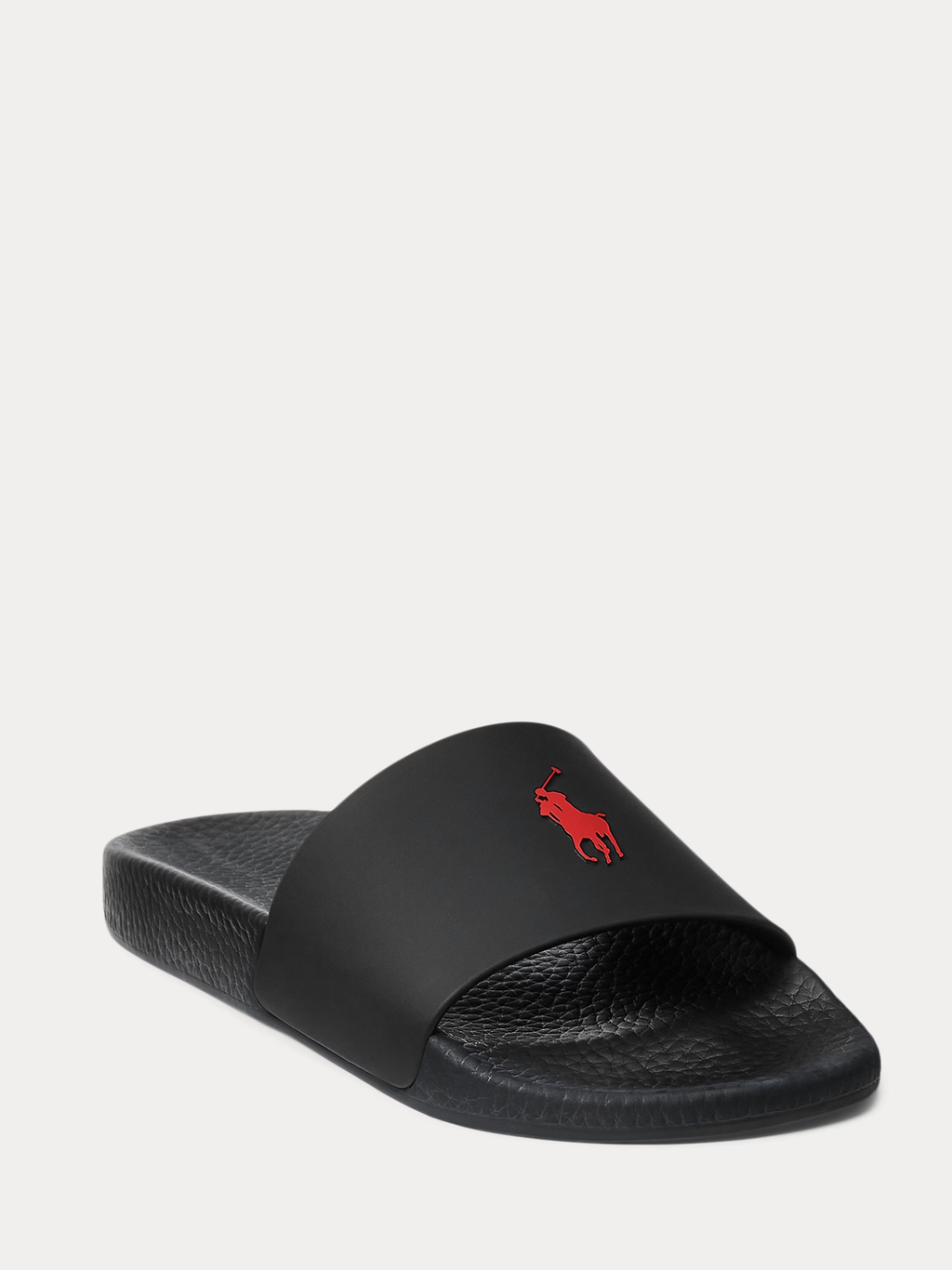 RALPH LAUREN Signature Pony Slides Black/Red