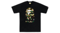 BAPE Camo Big Ape Head Tee Black Green Camo