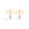 18K Petit Dior Pink Earrings