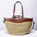The Bree Hollow Weave Bag - Beige