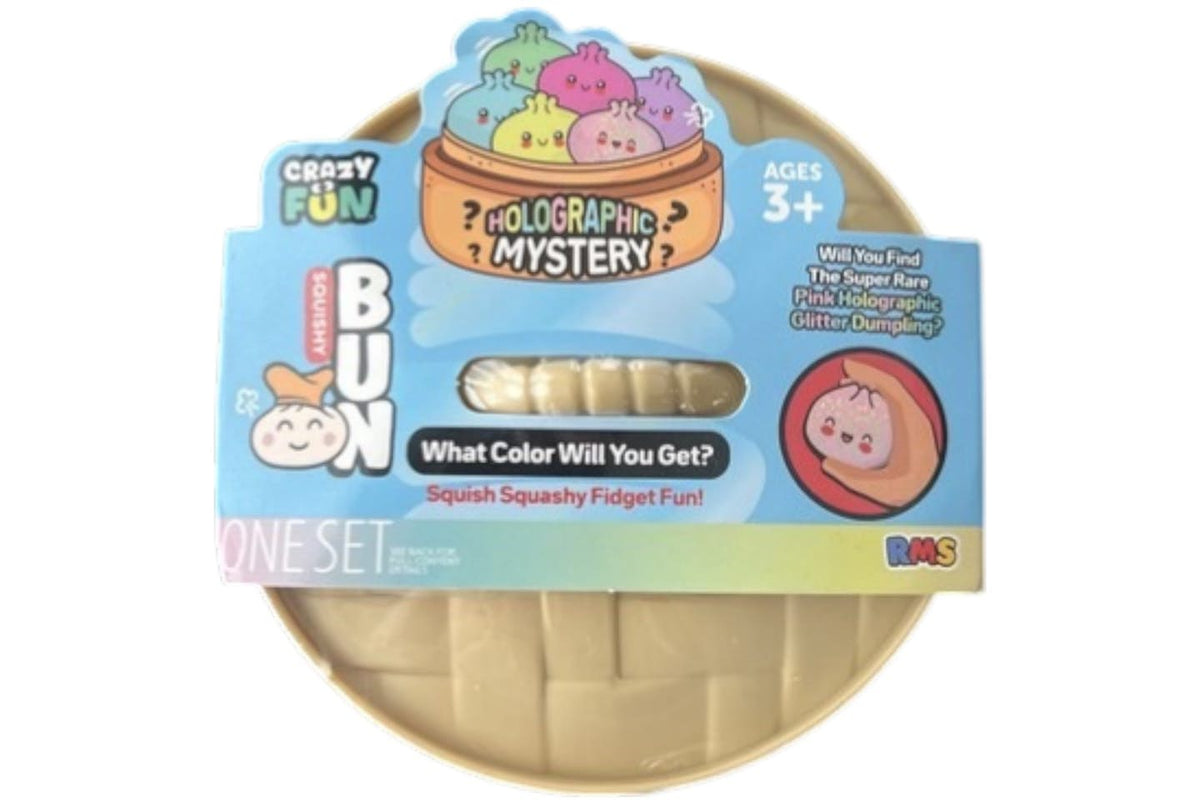 Squishy Bun Pink Holographic Glitter Mystery Dumpling Blind Box - Chase Not Guaranteed
