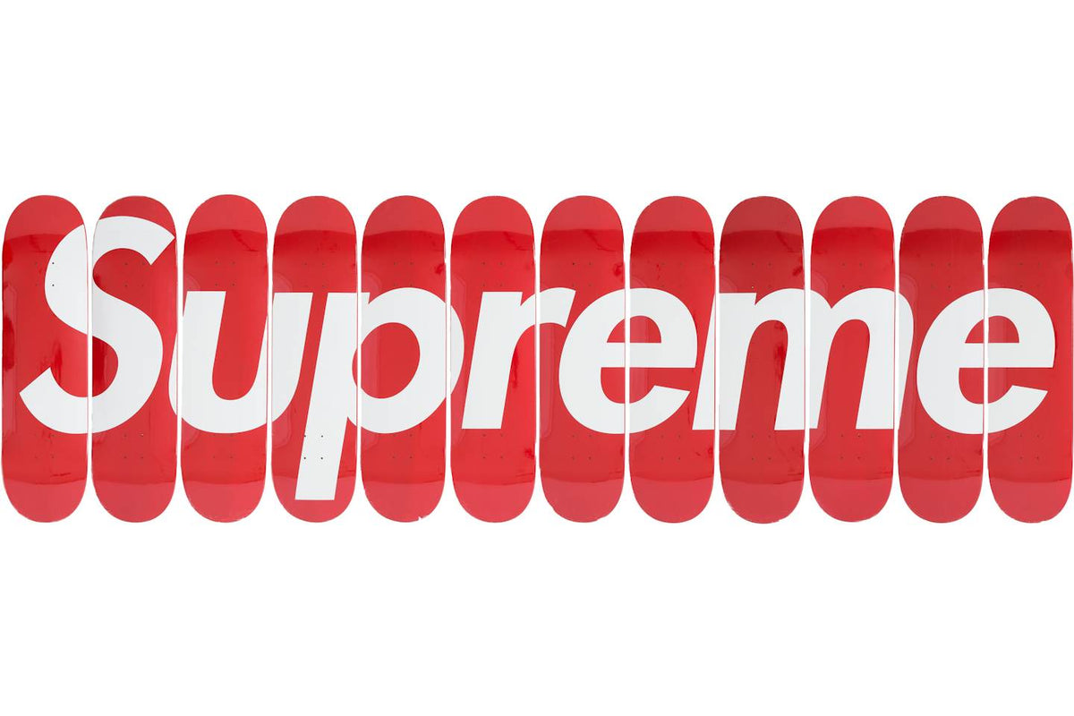 Supreme Box Logo Skateboard Deck Set - Red