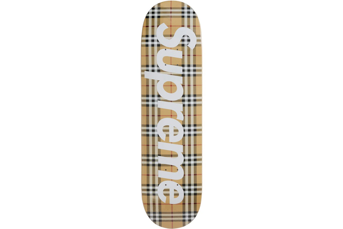 Supreme Burberry Skateboard Deck - Beige
