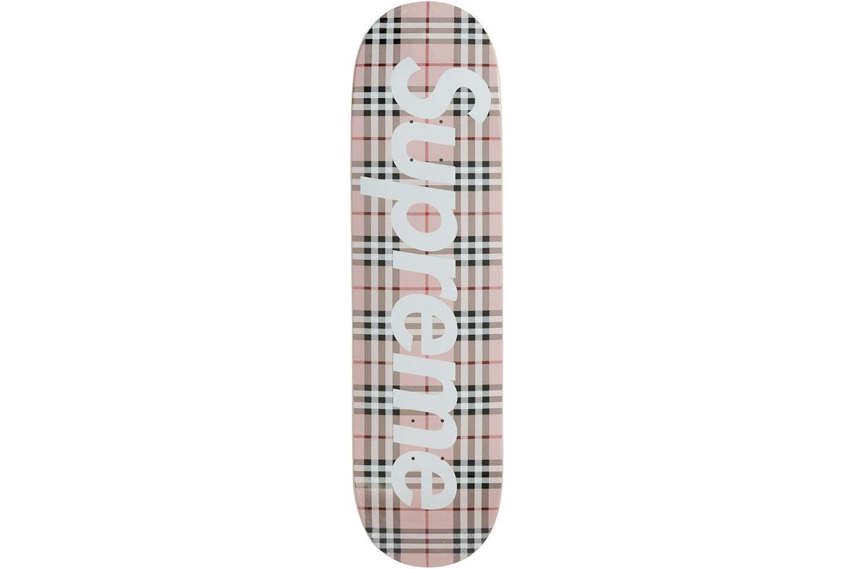 Supreme Burberry Skateboard Deck - Pink