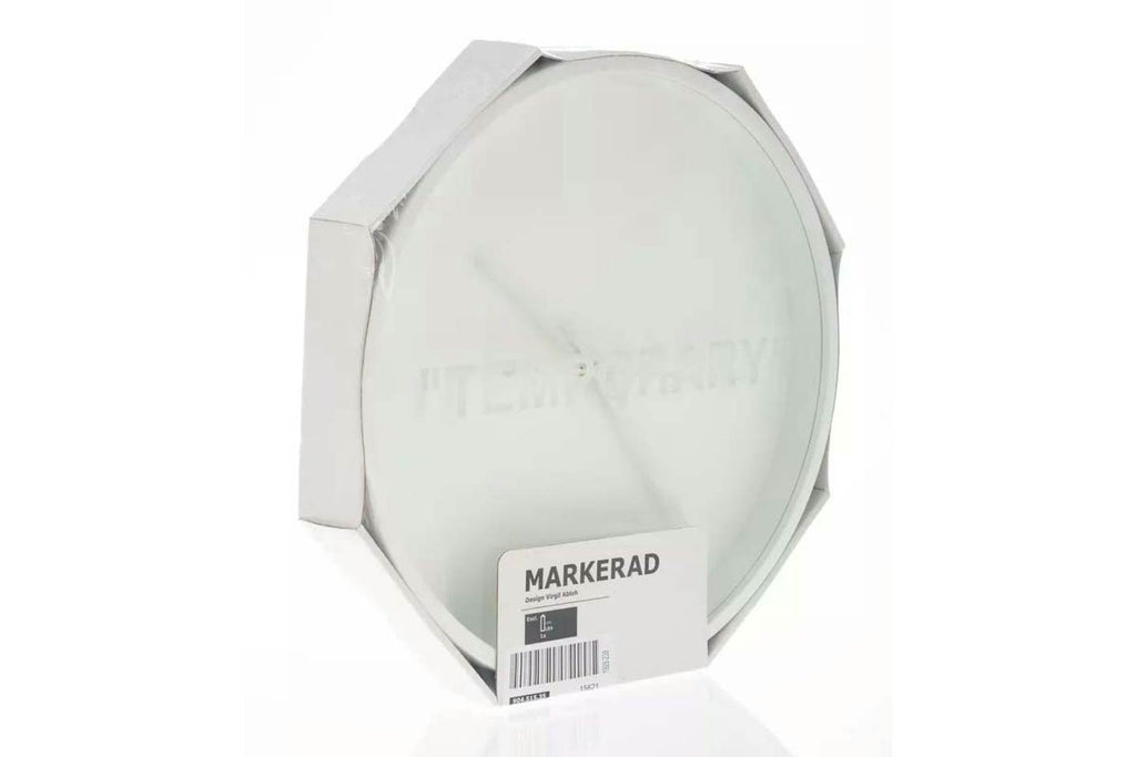 Virgil Abloh x IKEA MARKERAD "TEMPORARY" Wall Clock - White