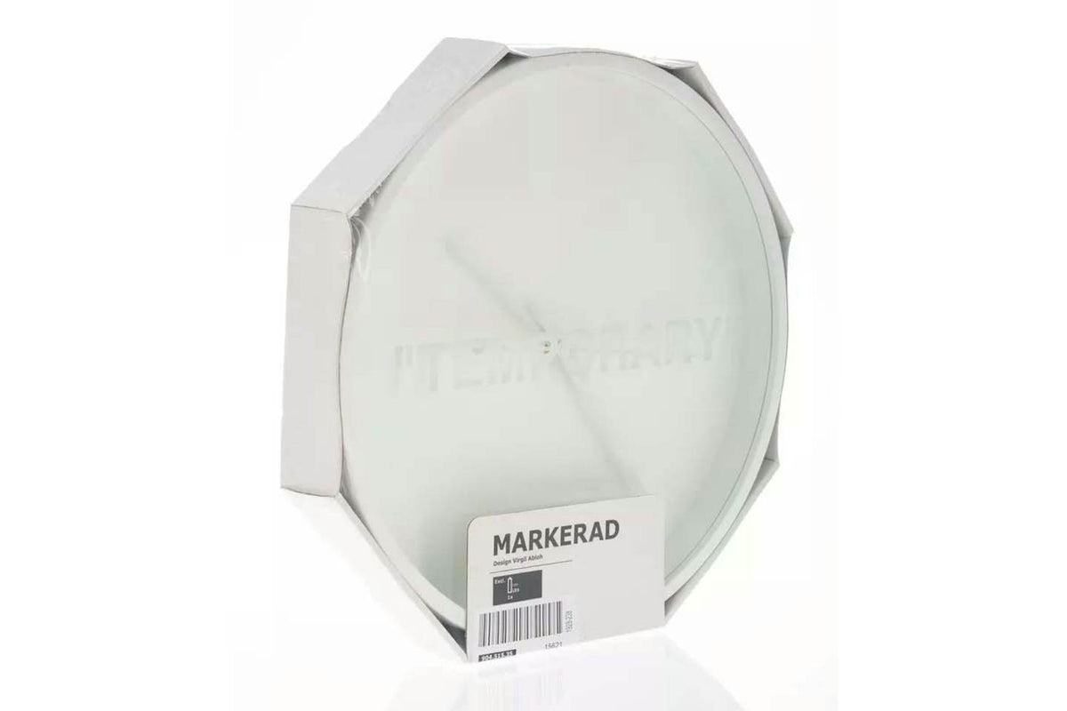 Virgil Abloh x IKEA MARKERAD "TEMPORARY" Wall Clock - White