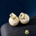18K Dior Pearl Crystal Earrings