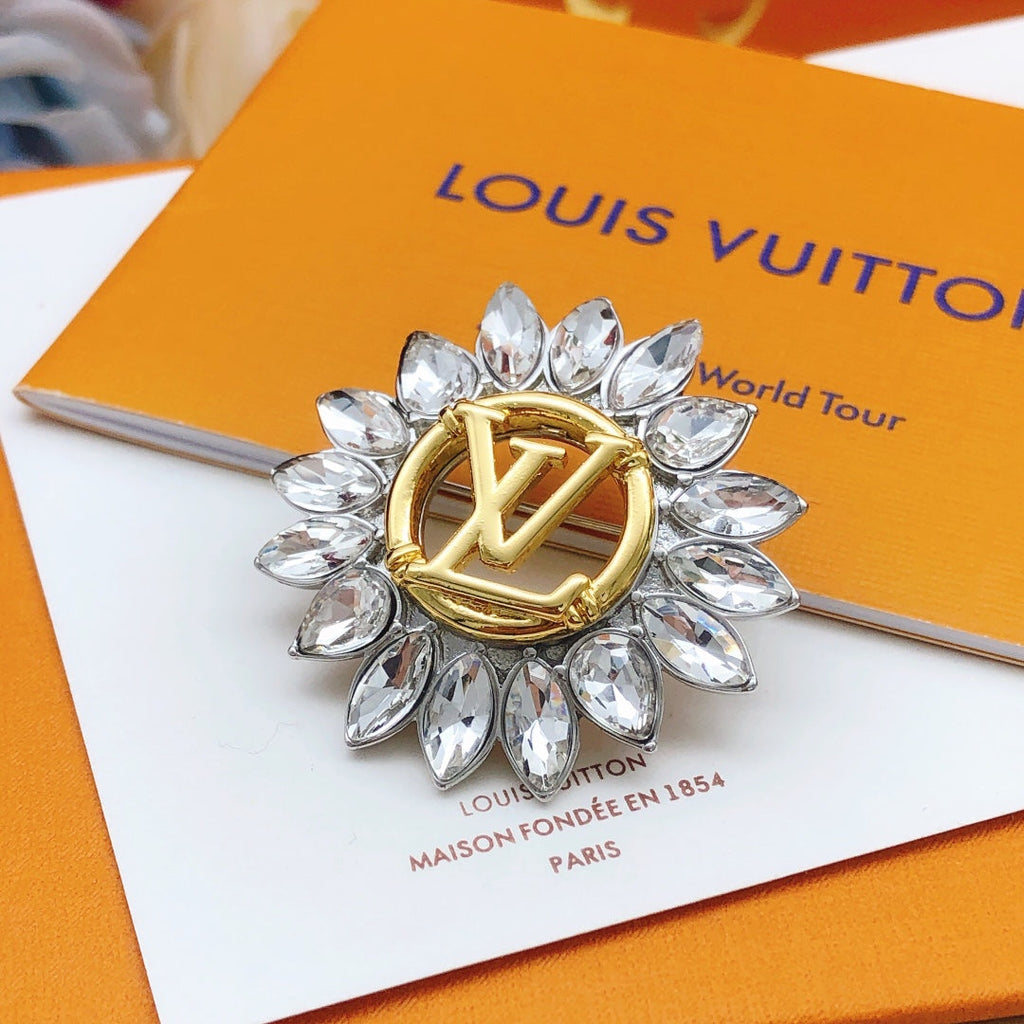 18K Louis Vuitton Sunflower Brooch