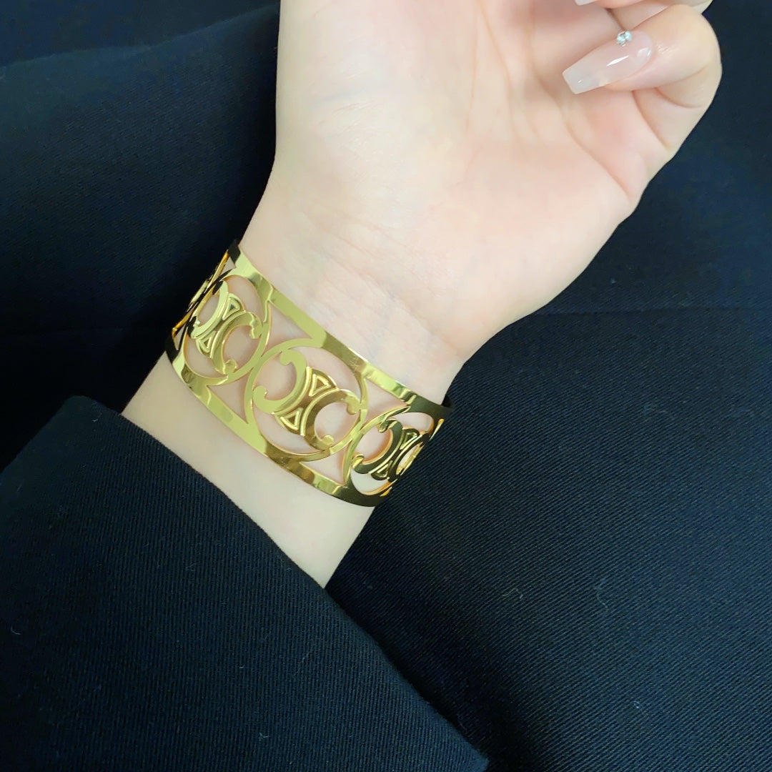 18K Celine Open Cuff Bracelet