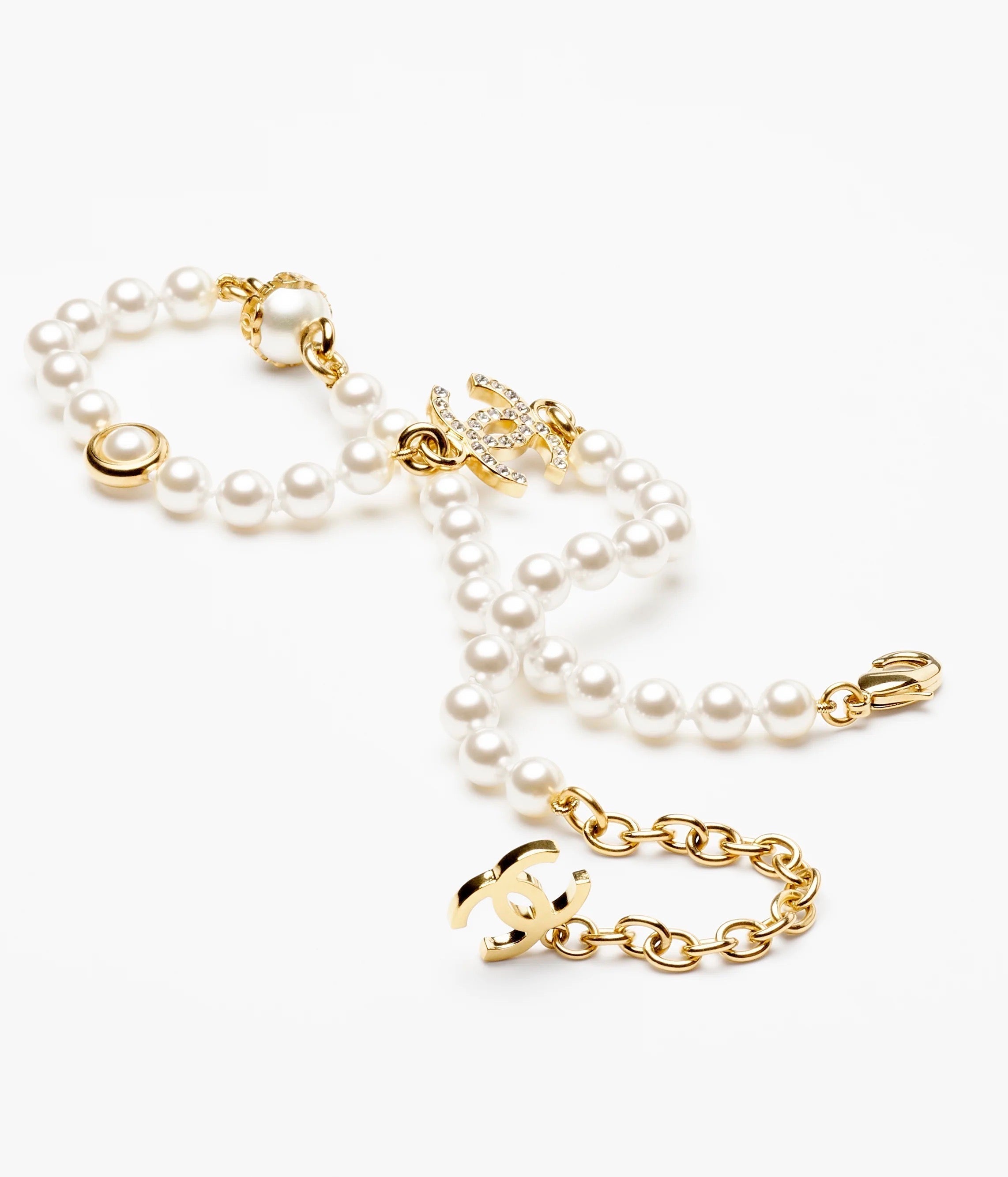 18K  Chanel Pearl Chain Necklace