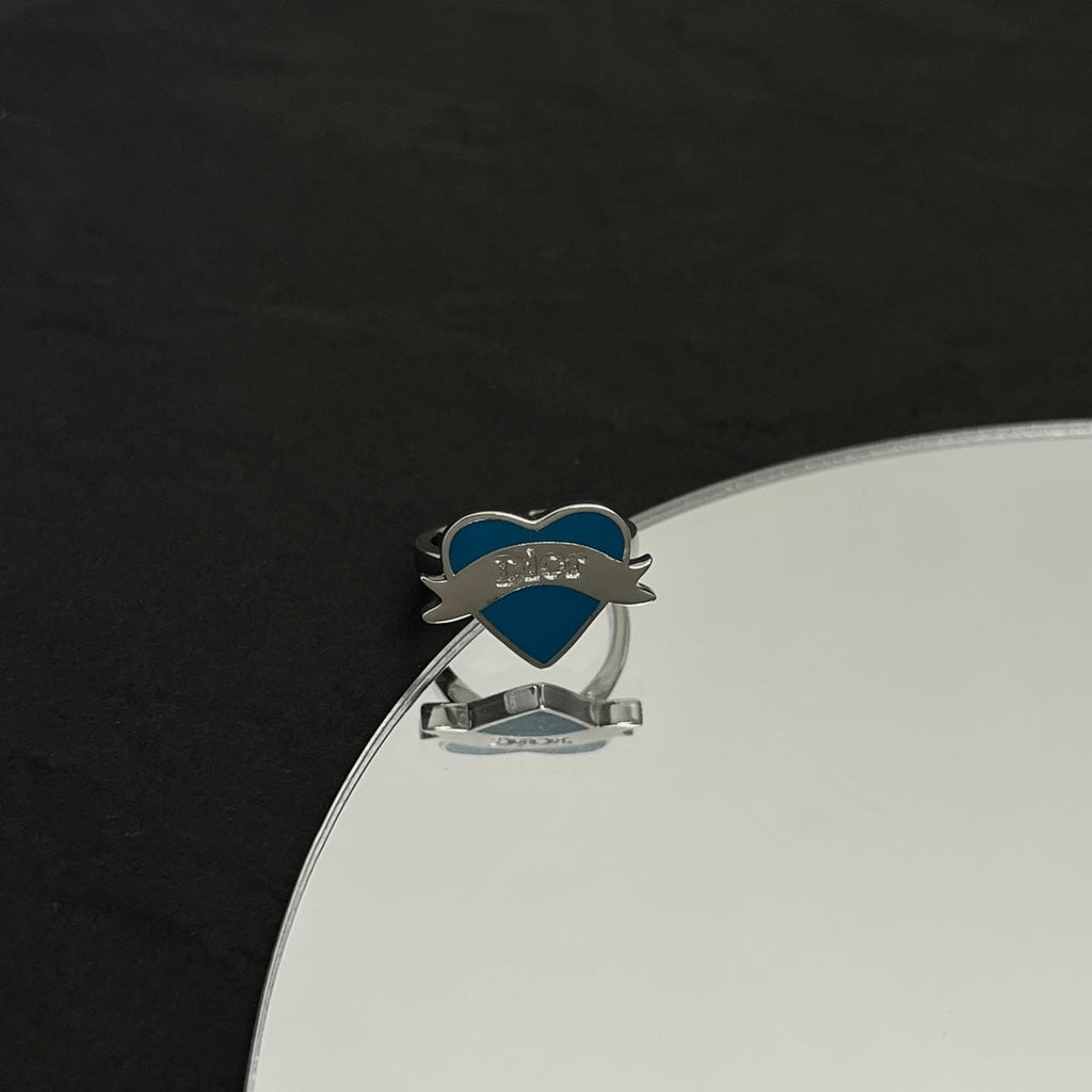 18K Dior Blue Heart Ring