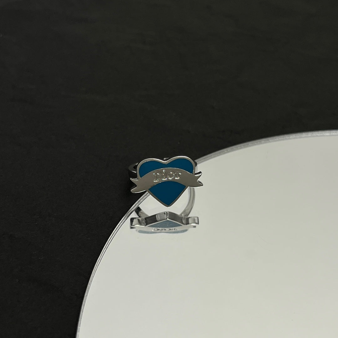 18K Dior Blue Heart Ring