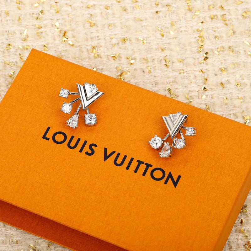 18K Louis Vuitton Diamomd Earrings