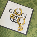 18K Double Gucci Hollow Earrings