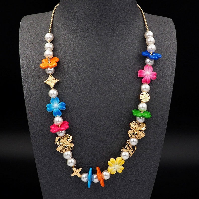 18K Louis Vuitton Surfin' Flower Necklace