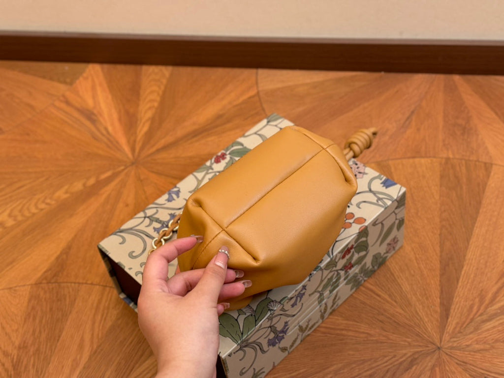 LOE MINI 18 FLAMENCO PURSE IN WARM DESERT NAPPA LAMBSKIN