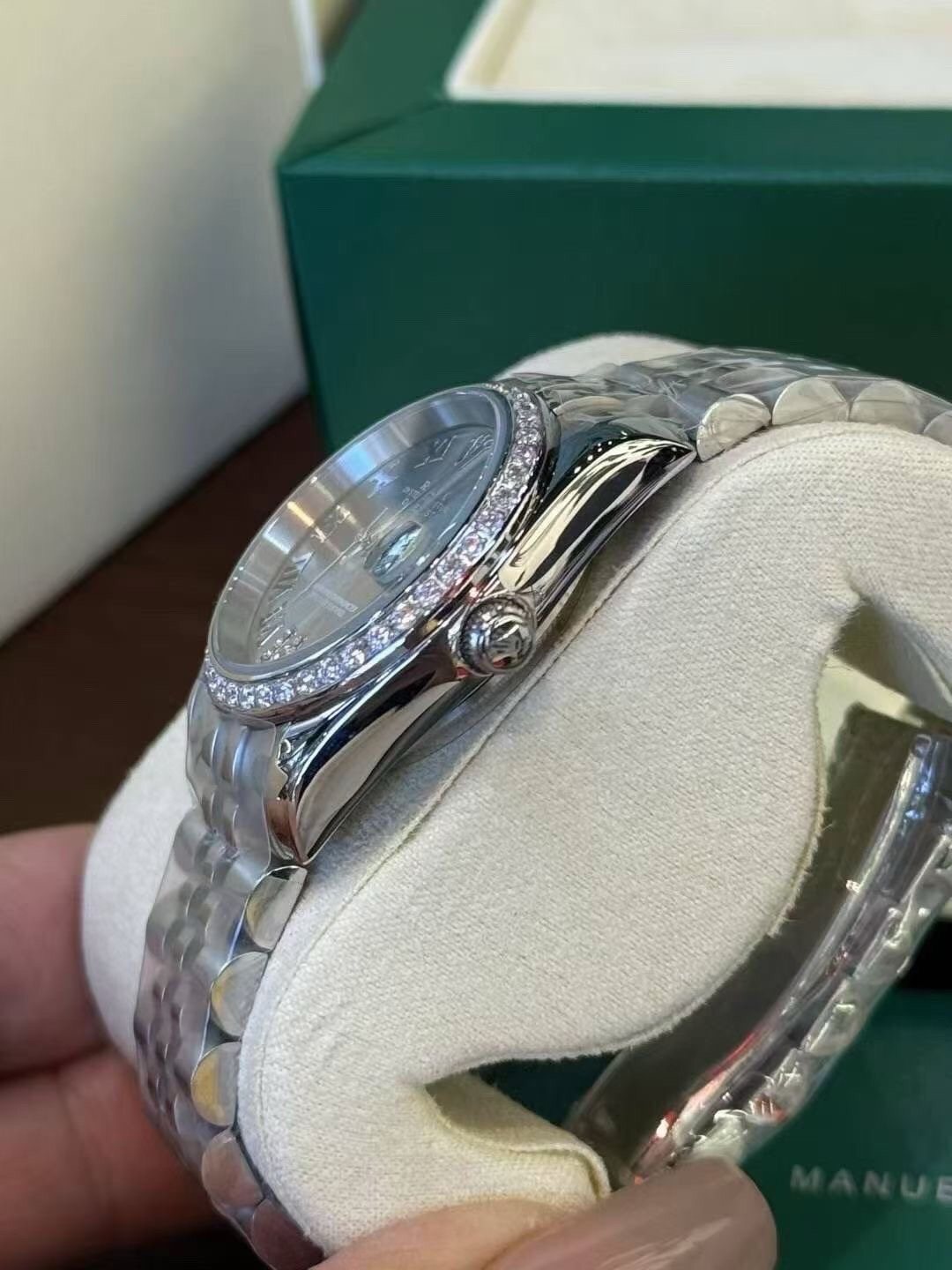 Rolex Gray Roman Dial Watch