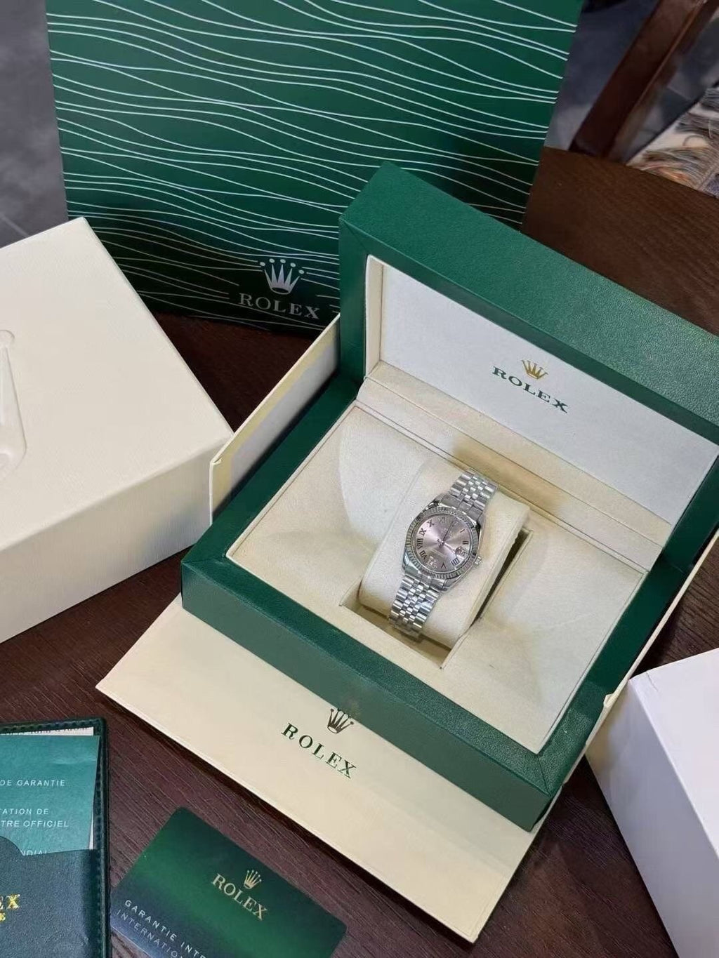 Rolex Pearlescent Gray Dial Watch