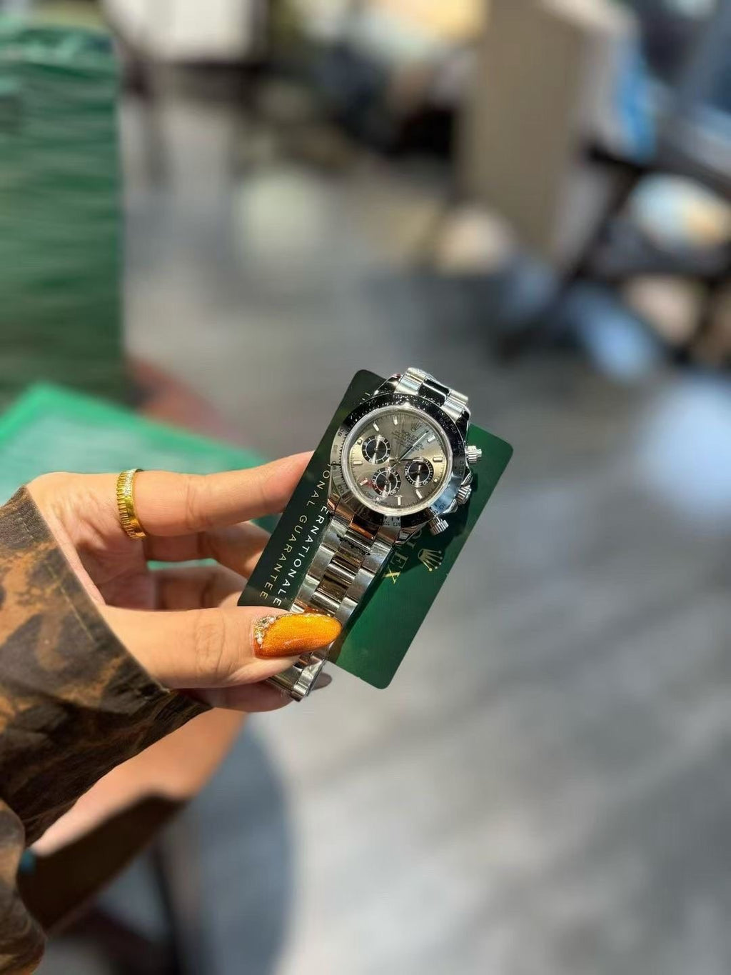 Rolex Silver Rose Gold Watch