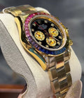 Rolex Rainbow Gemstone Chronograph Watch