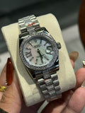 Rolex Crystal Bezel White Dial Watch